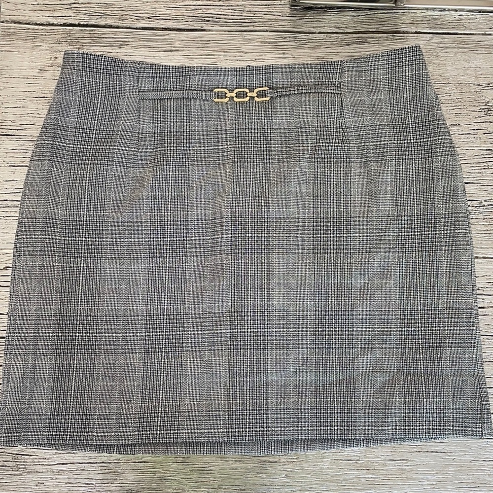 H&M Black & white Glenn Check patterned skirt